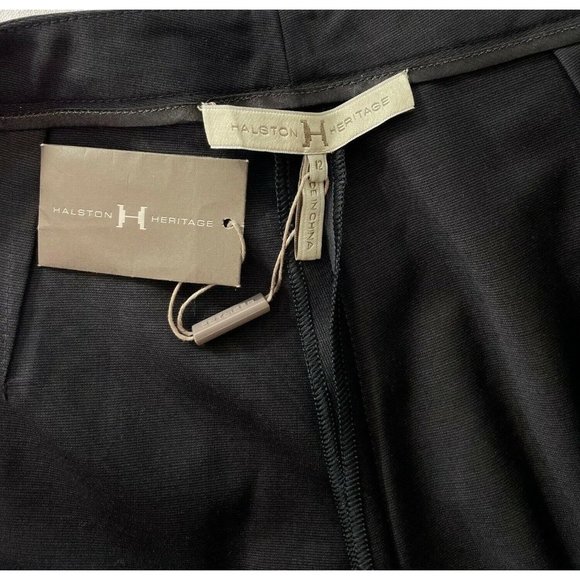 Halston Heritage Charcoal Gray Wool Career Classic Wide Leg Pants Size 12 NEW - Picture 6 of 10